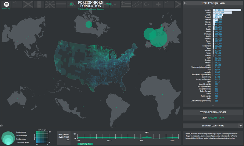 Illustration for article titled See the US Welcome Millions of Immigrants Over 150 Years In this Interactive Map